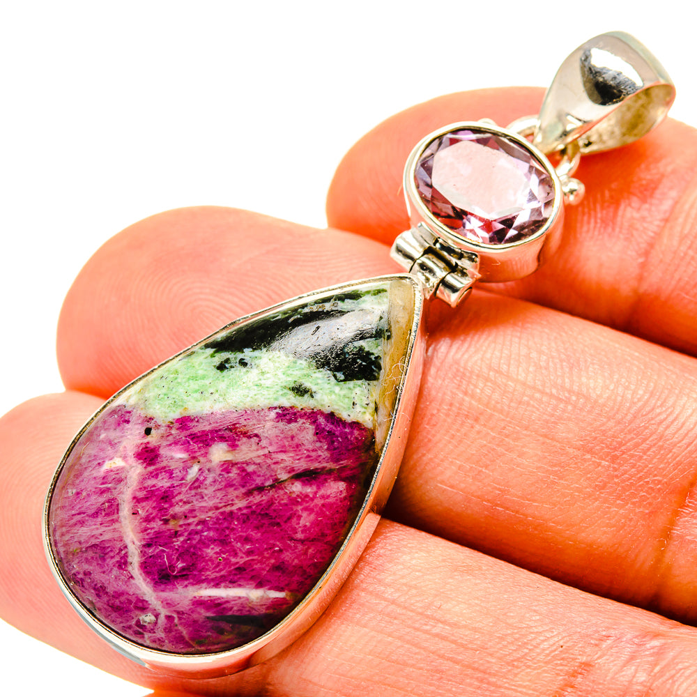 Ruby Zoisite Pendants handcrafted by Anasilvercos - PD756941