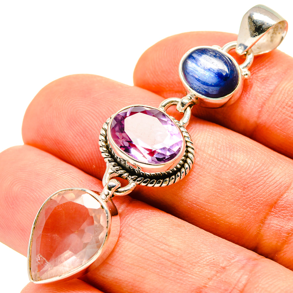 Rose Quartz Pendants handcrafted by Anasilvercos - PD756944