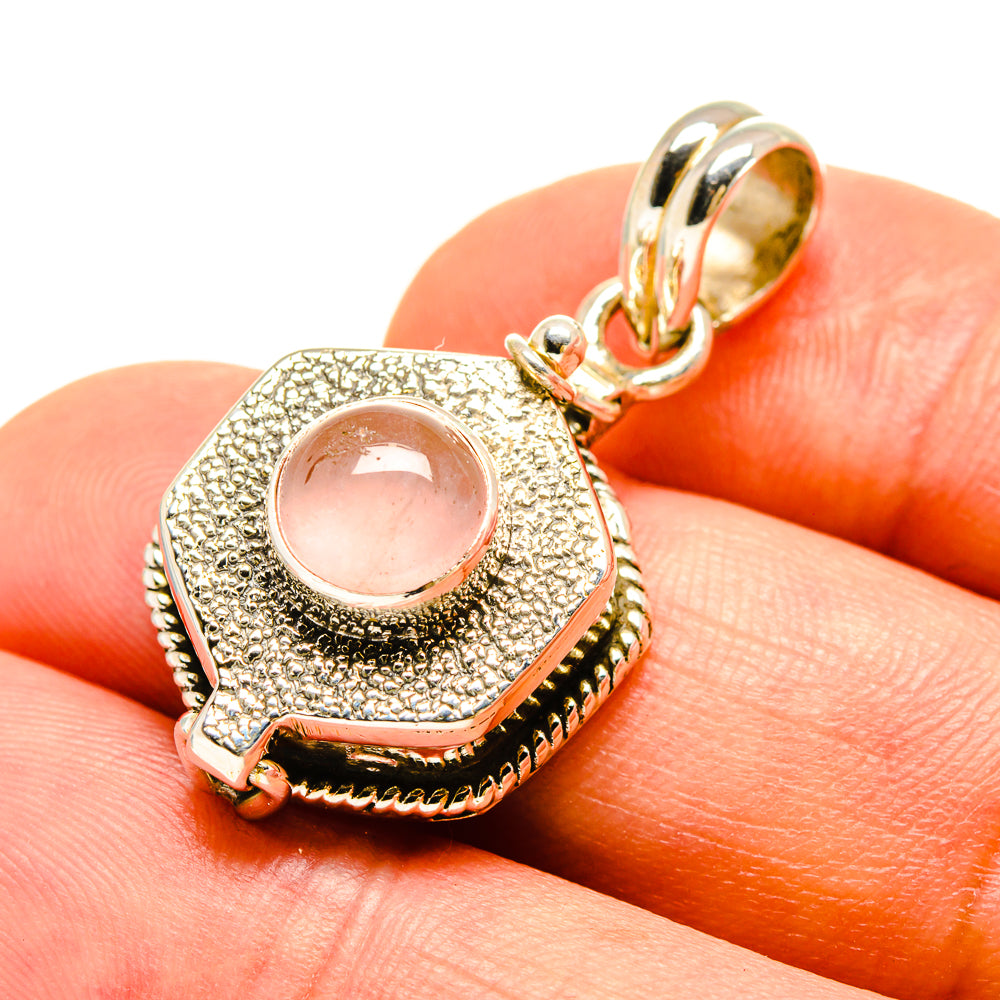 Rose Quartz Pendants handcrafted by Anasilvercos - PD756948