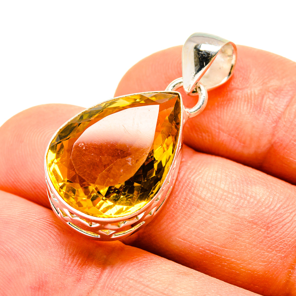Lemon Quartz Pendants handcrafted by Anasilvercos - PD756961