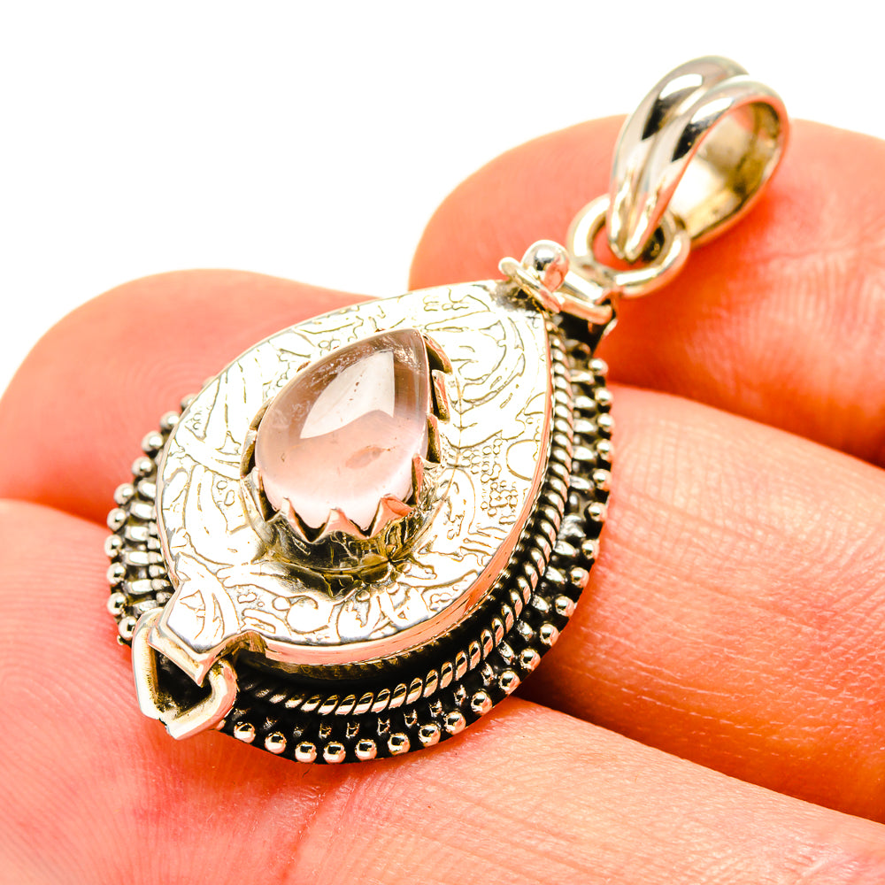 Rose Quartz Pendants handcrafted by Anasilvercos - PD756968