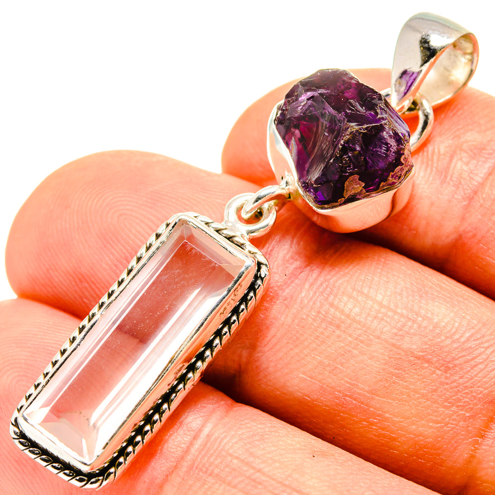Rose Quartz Pendants handcrafted by Anasilvercos - PD756981
