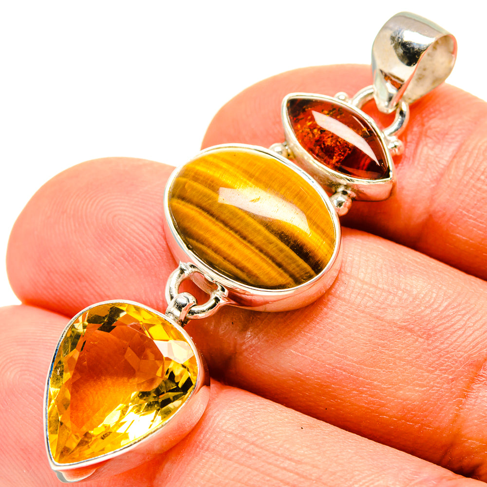 Tiger Eye Pendants handcrafted by Anasilvercos - PD756983