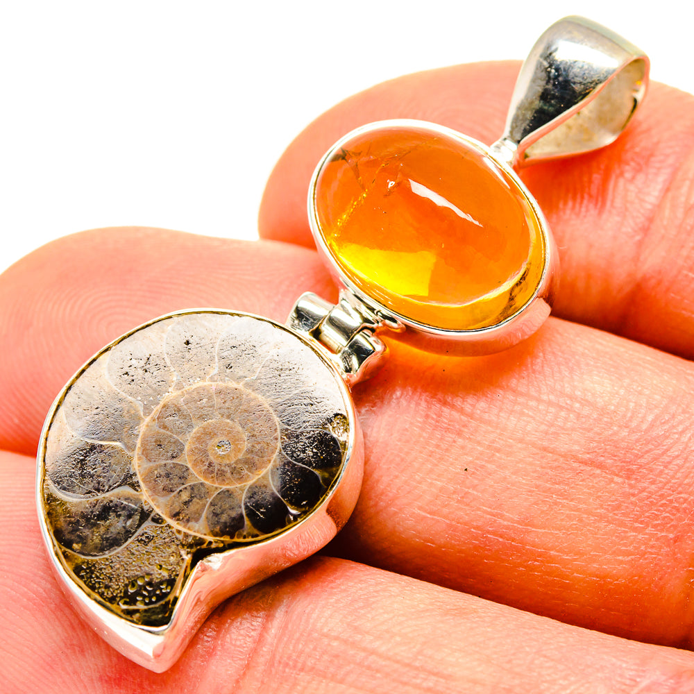 Ammonite Fossil Pendants handcrafted by Anasilvercos - PD756984