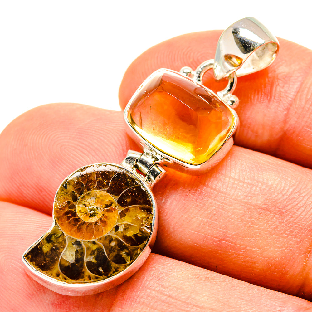 Ammonite Fossil Pendants handcrafted by Anasilvercos - PD757000