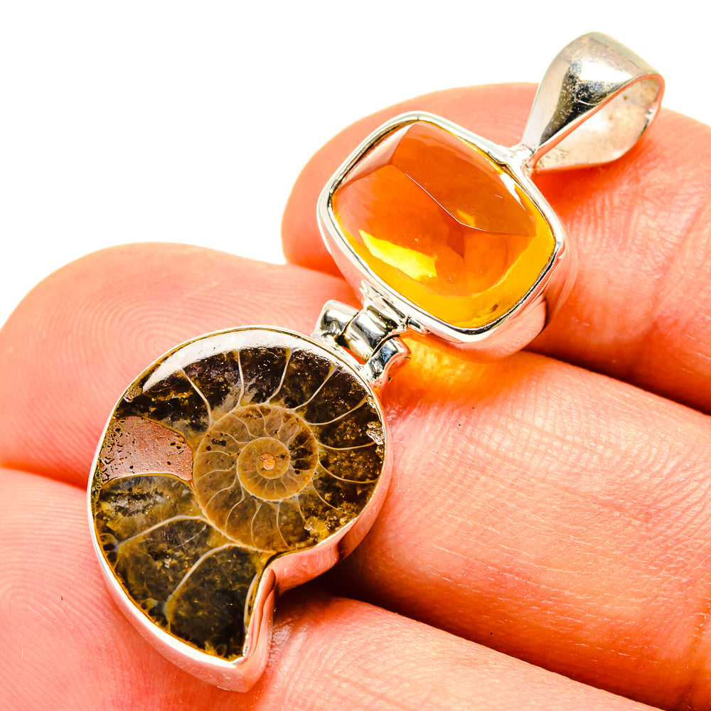 Ammonite Fossil Pendants handcrafted by Anasilvercos - PD757002