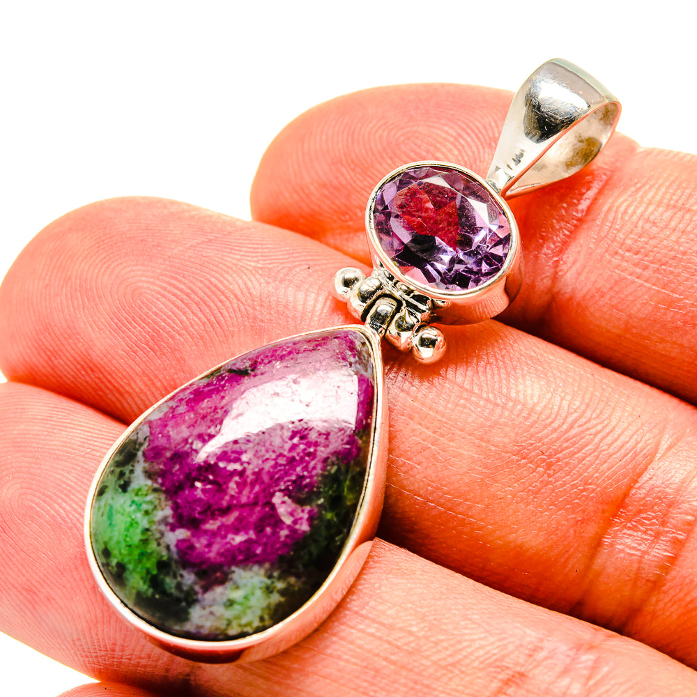Ruby Zoisite Pendants handcrafted by Anasilvercos - PD757039