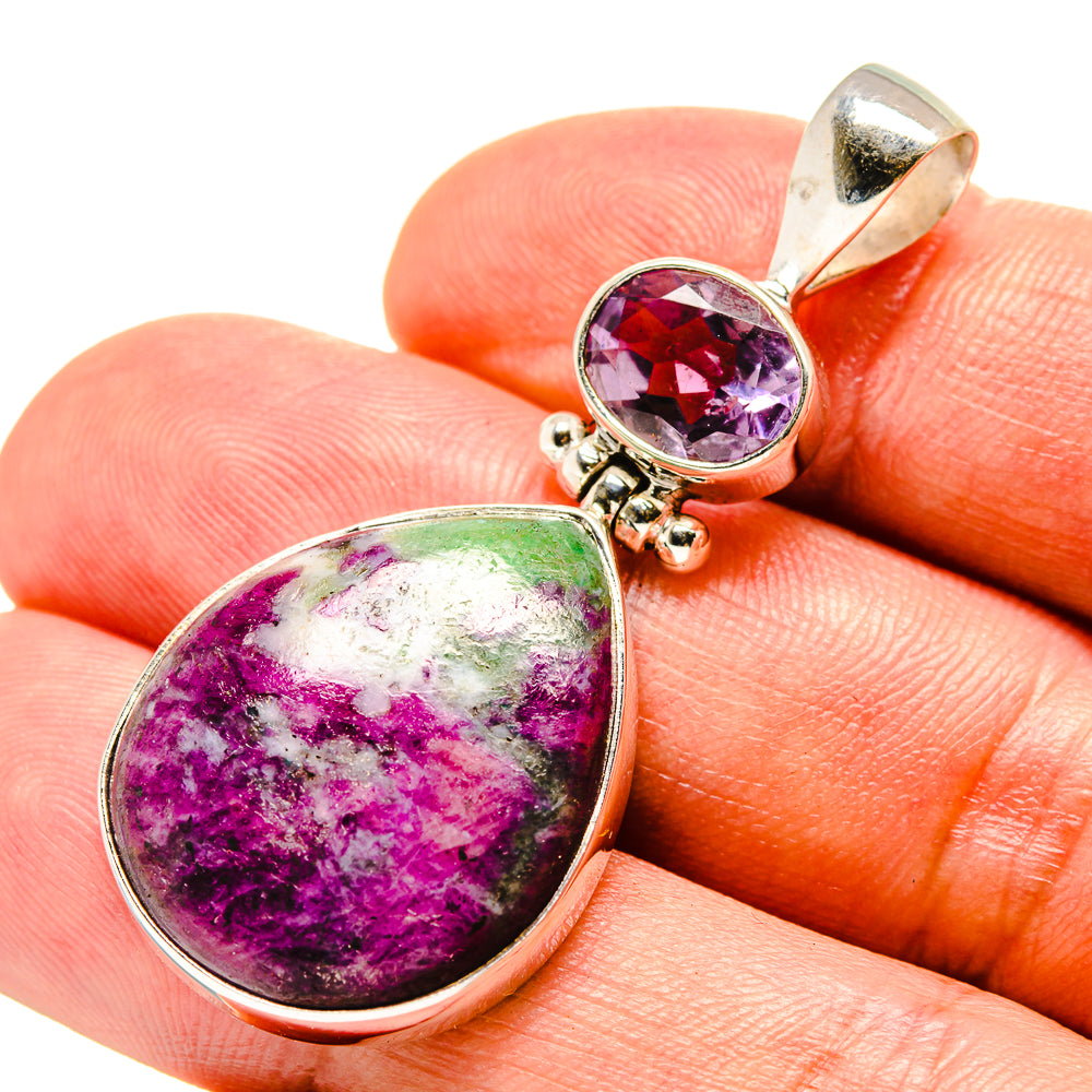 Ruby Zoisite Pendants handcrafted by Anasilvercos - PD757040