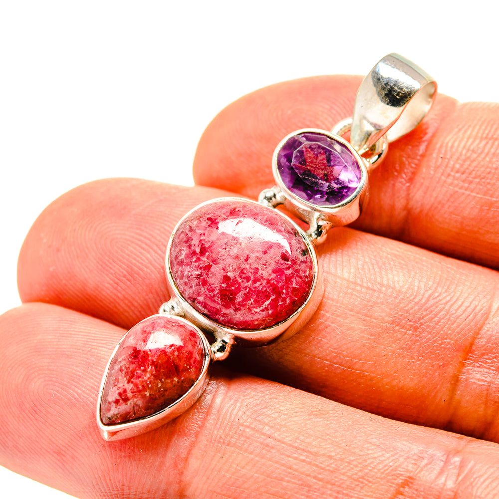 Rhodonite Pendants handcrafted by Anasilvercos - PD757043