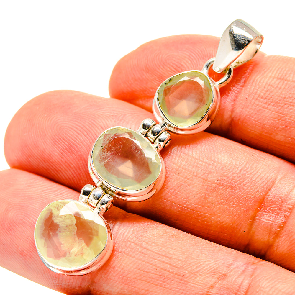 Prehnite Pendants handcrafted by Anasilvercos - PD757050
