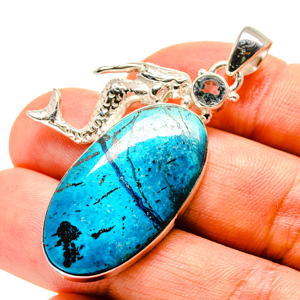Chrysocolla Pendants handcrafted by Anasilvercos - PD757057