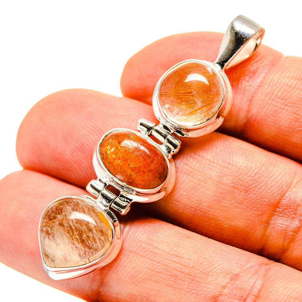 Rutilated Quartz Pendants handcrafted by Anasilvercos - PD757064