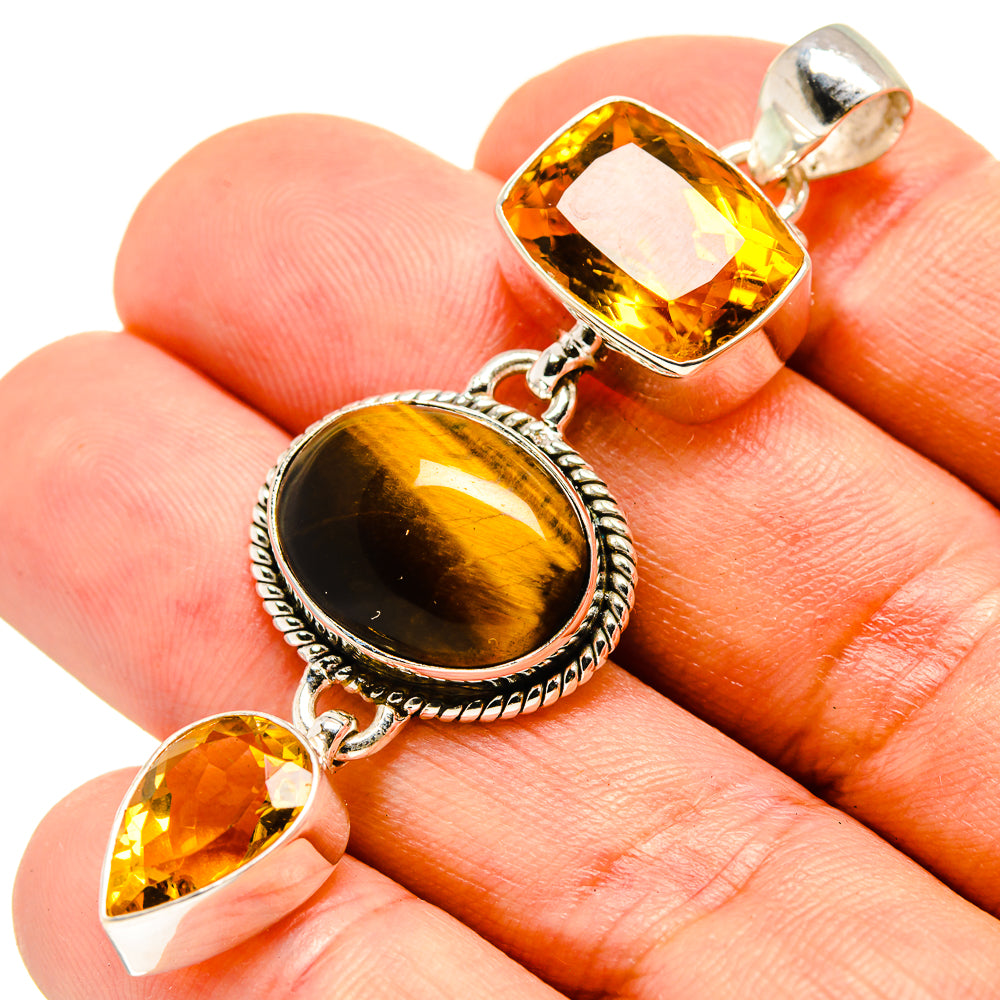 Tiger Eye Pendants handcrafted by Anasilvercos - PD757066