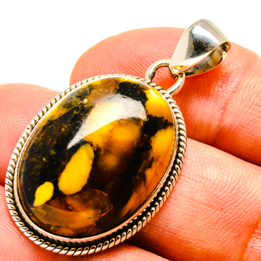 Peanut Wood Jasper Pendants handcrafted by Anasilvercos - PD757070