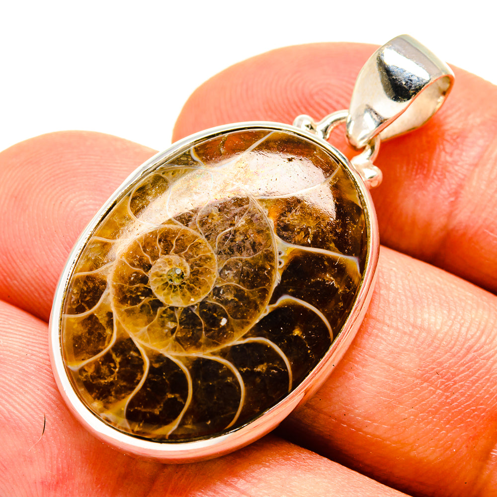 Ammonite Fossil Pendants handcrafted by Anasilvercos - PD757076