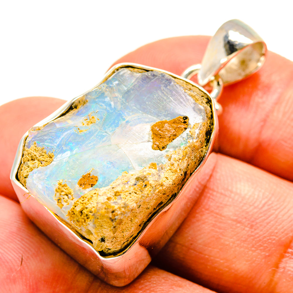 Ethiopian Opal Pendants handcrafted by Anasilvercos - PD757077