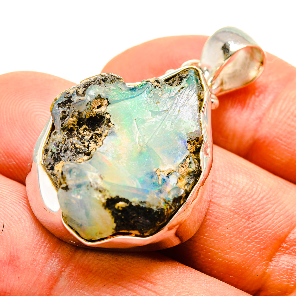 Ethiopian Opal Pendants handcrafted by Anasilvercos - PD757078