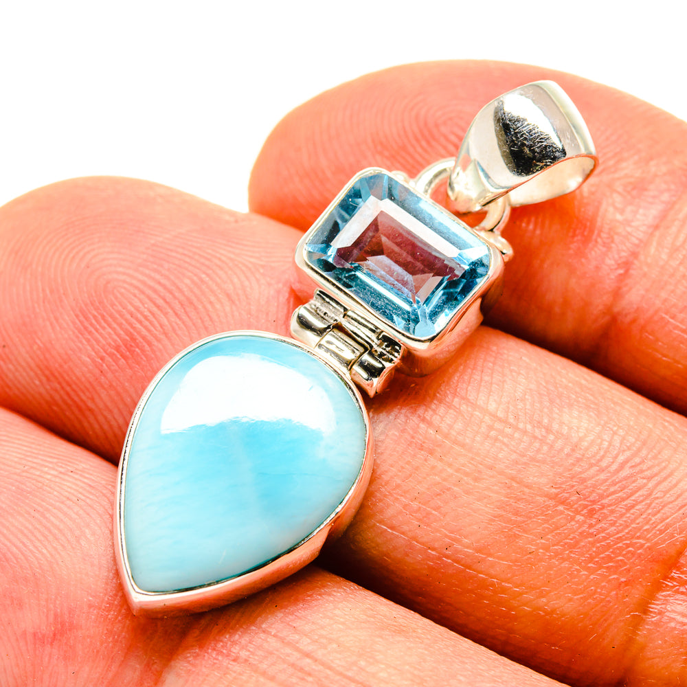 Larimar Pendants handcrafted by Anasilvercos - PD757081