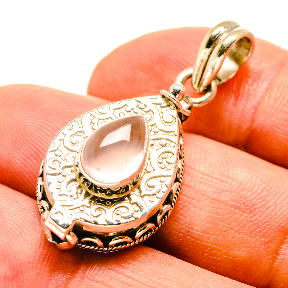 Rose Quartz Pendants handcrafted by Anasilvercos - PD757082