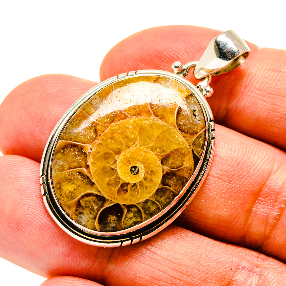Ammonite Fossil Pendants handcrafted by Anasilvercos - PD757096
