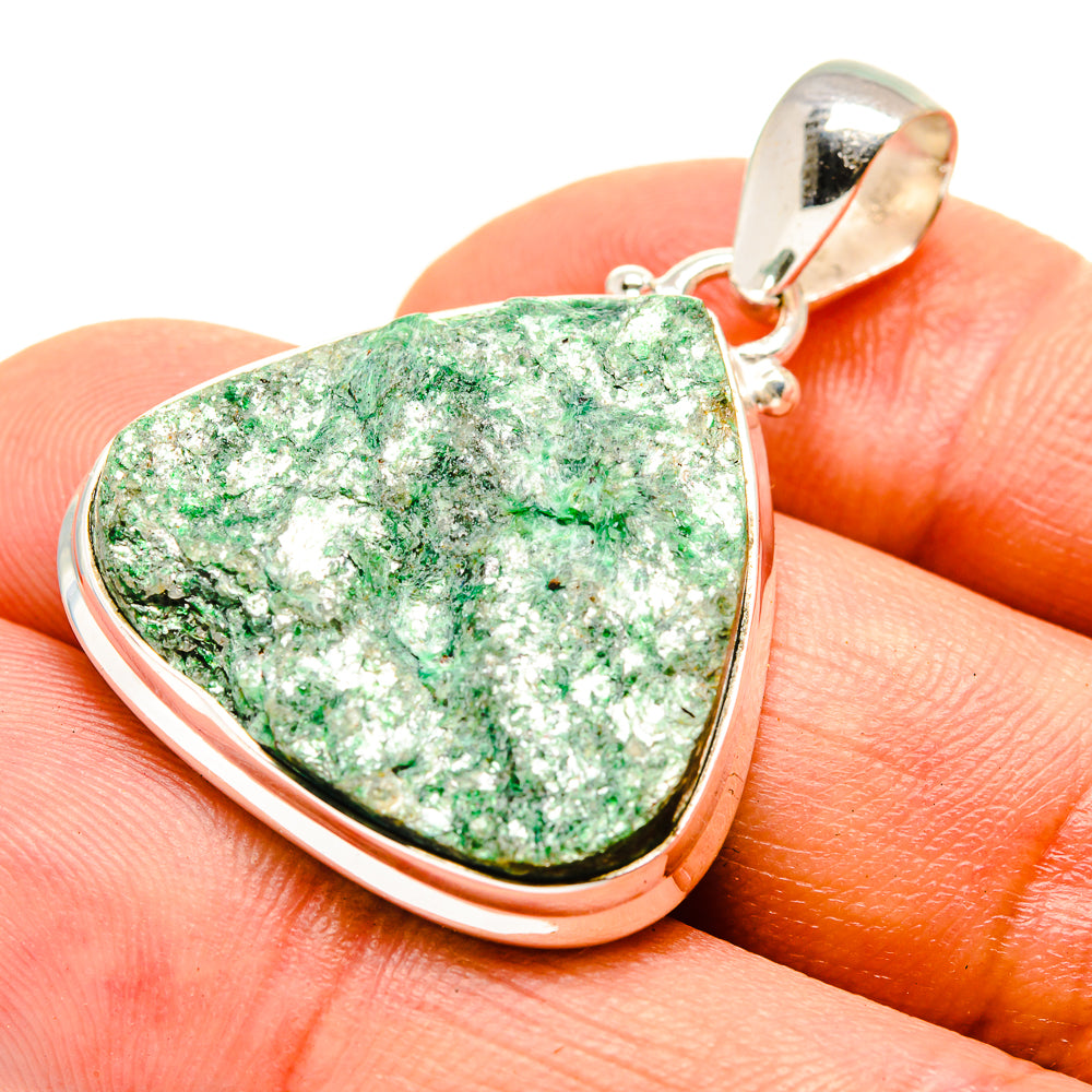 Green Fuchsite Pendants handcrafted by Anasilvercos - PD757101