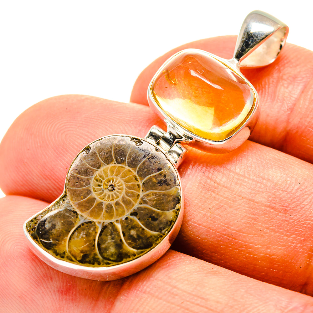Ammonite Fossil Pendants handcrafted by Anasilvercos - PD757104