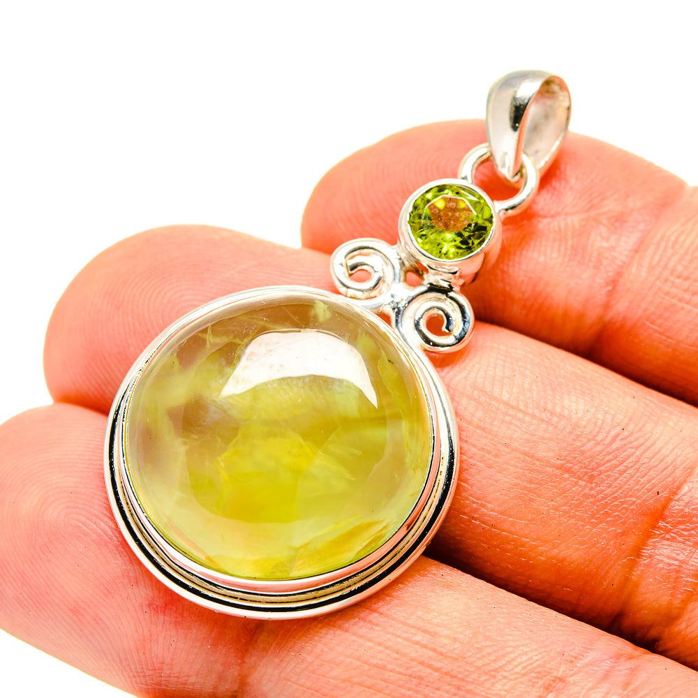 Prehnite Pendants handcrafted by Anasilvercos - PD757110