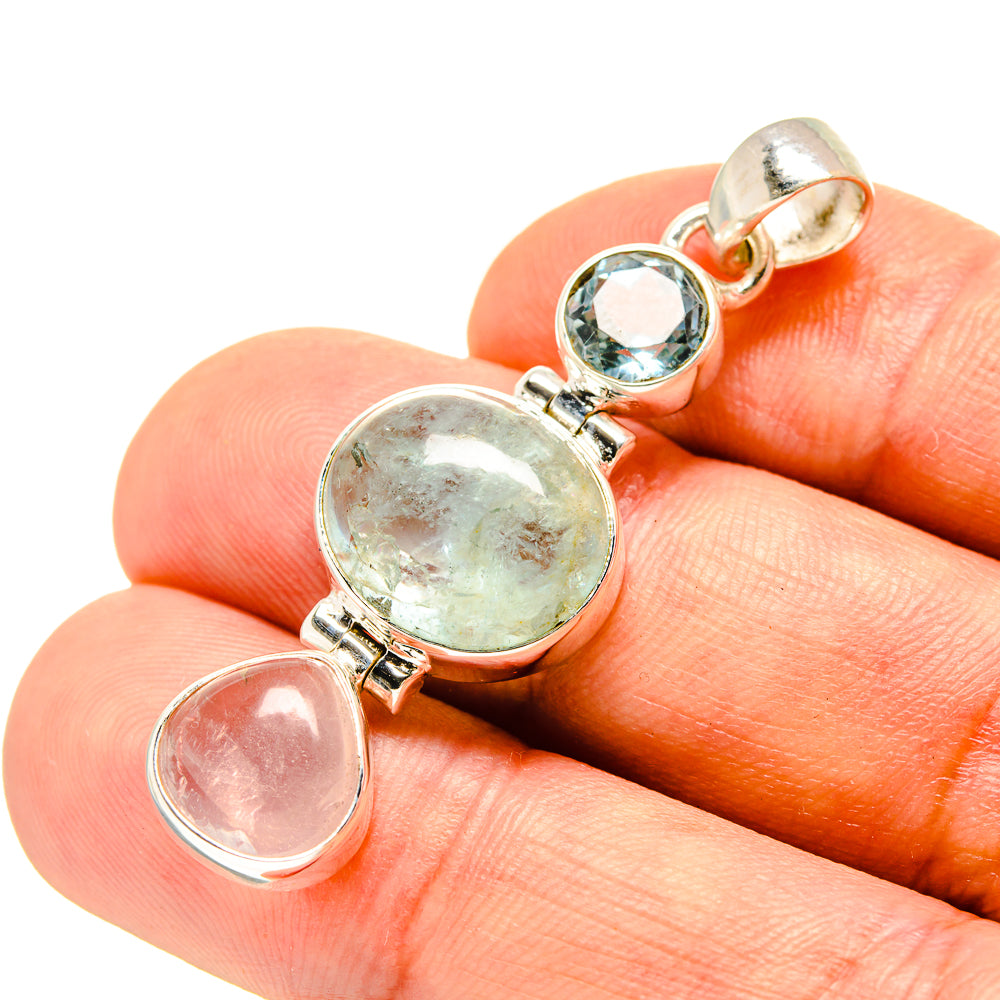 Aquamarine Pendants handcrafted by Anasilvercos - PD757124