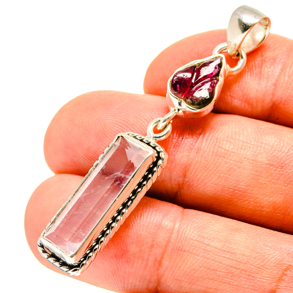 Rose Quartz Pendants handcrafted by Anasilvercos - PD757141