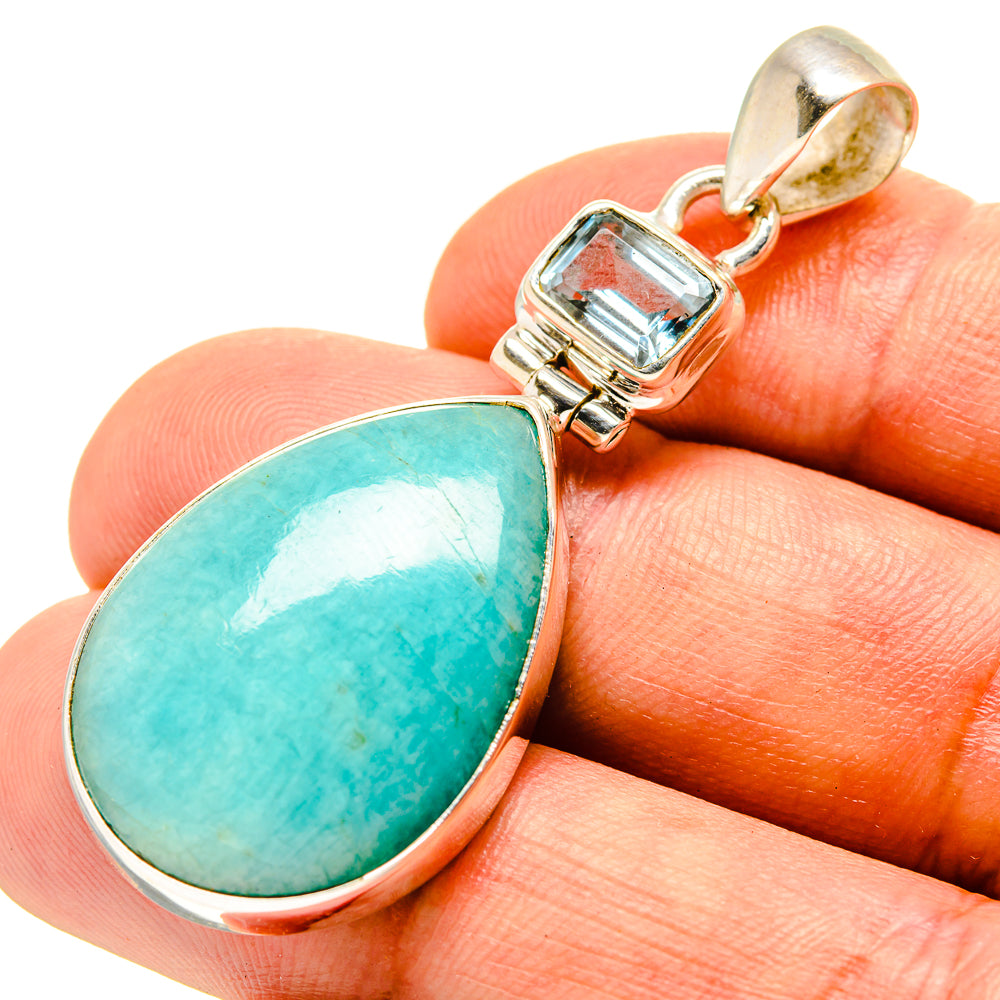 Amazonite Pendants handcrafted by Anasilvercos - PD757142