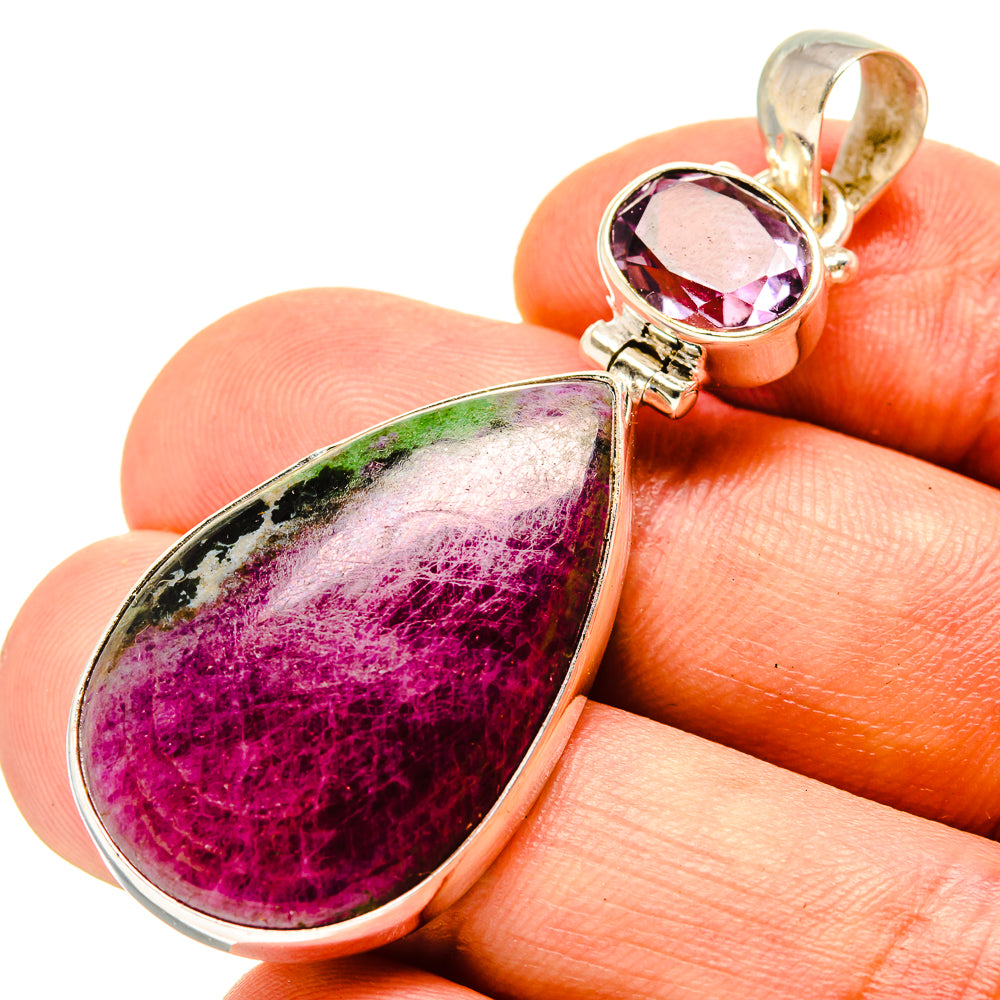Ruby Zoisite Pendants handcrafted by Anasilvercos - PD757150