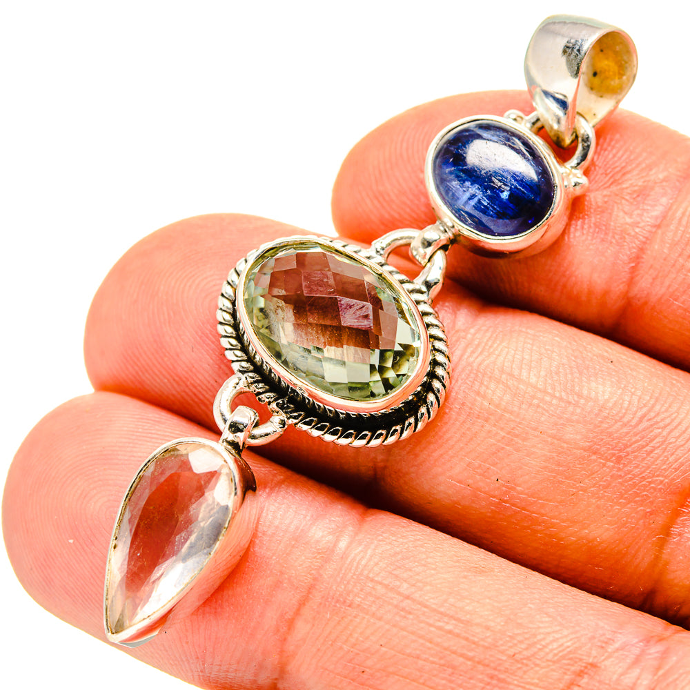 Green Amethyst Pendants handcrafted by Anasilvercos - PD757151