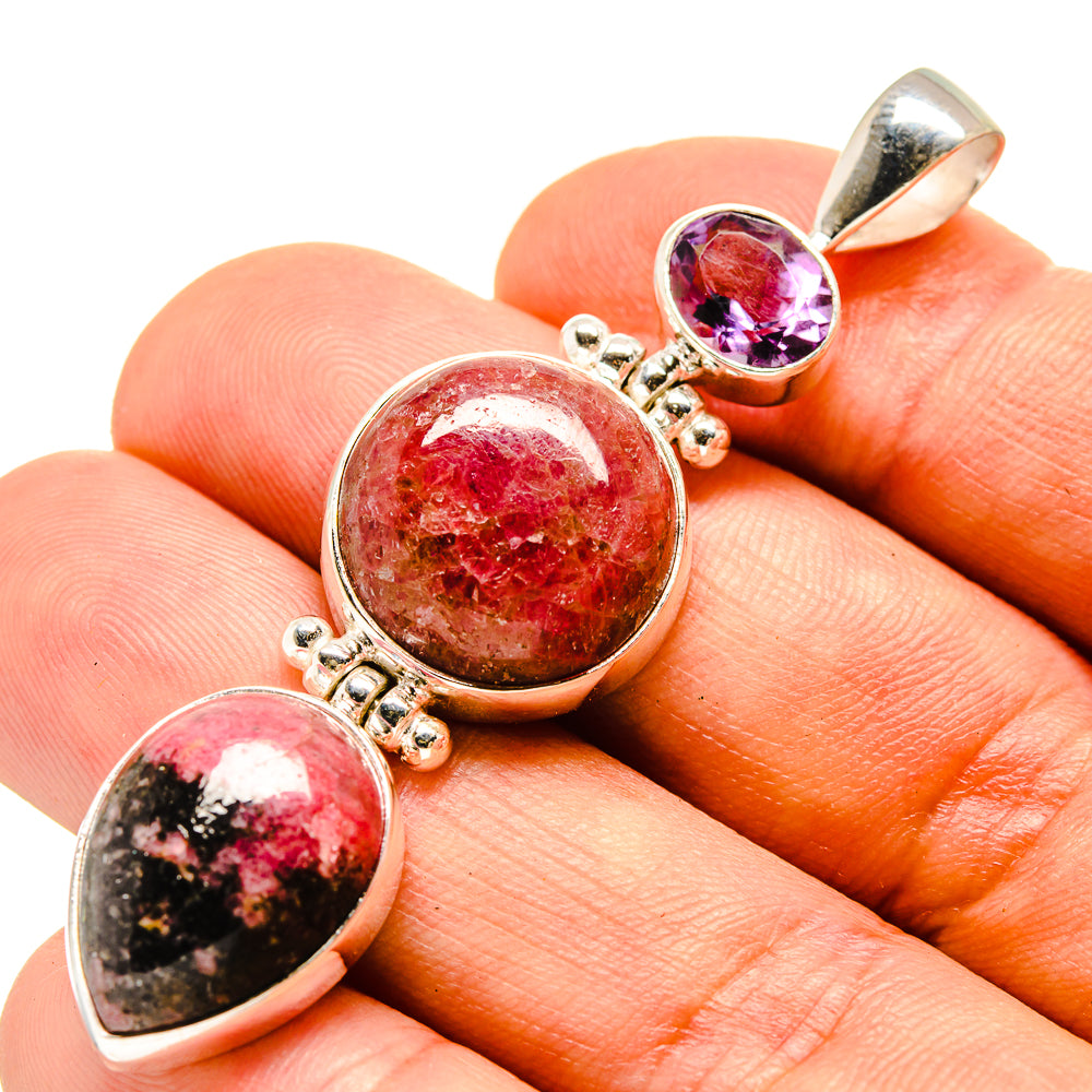 Rhodonite Pendants handcrafted by Anasilvercos - PD757154