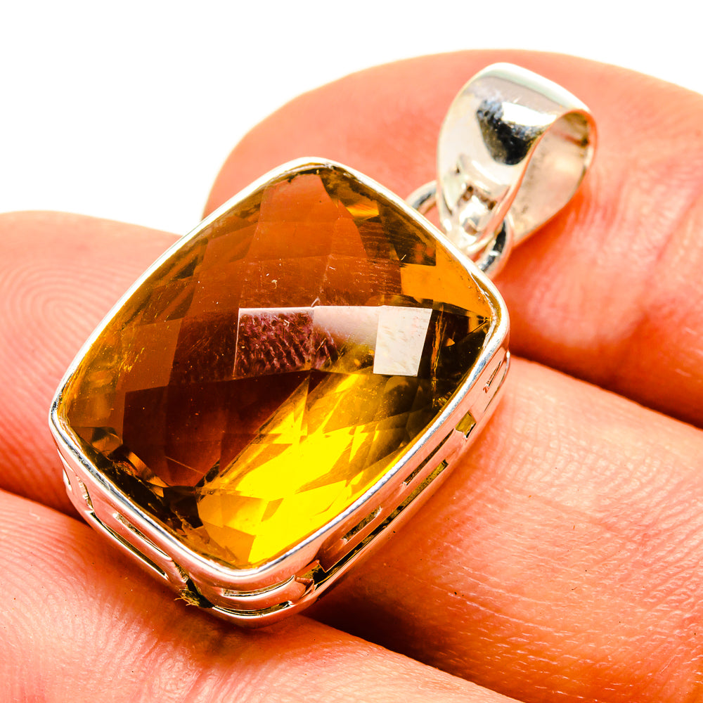 Lemon Quartz Pendants handcrafted by Anasilvercos - PD757162