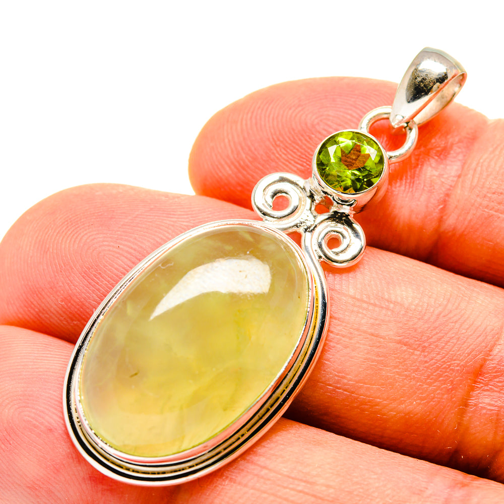 Prehnite Pendants handcrafted by Anasilvercos - PD757175