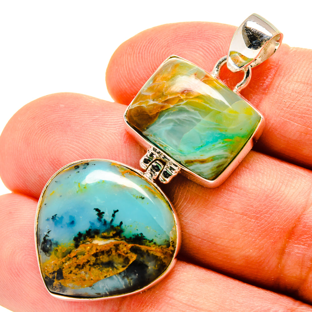 Peruvian Opal Pendants handcrafted by Anasilvercos - PD757178