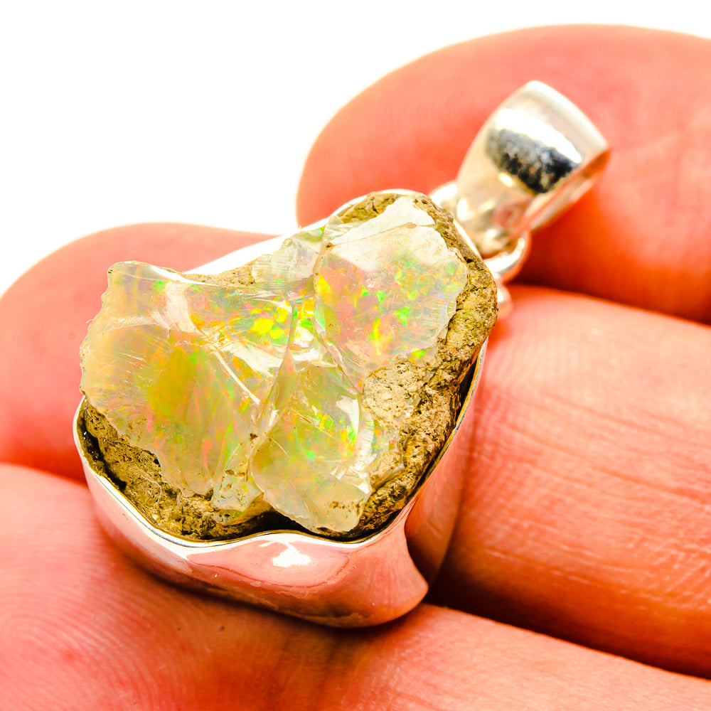 Ethiopian Opal Pendants handcrafted by Anasilvercos - PD757203