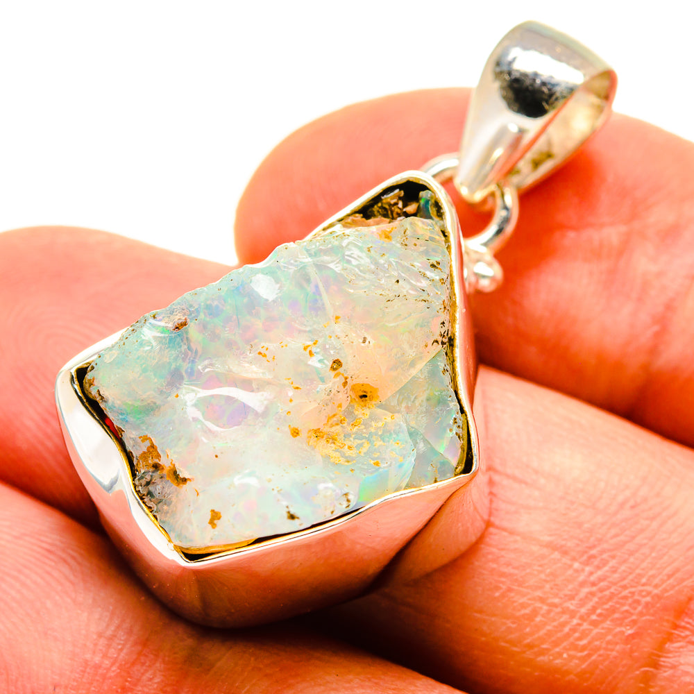 Ethiopian Opal Pendants handcrafted by Anasilvercos - PD757204