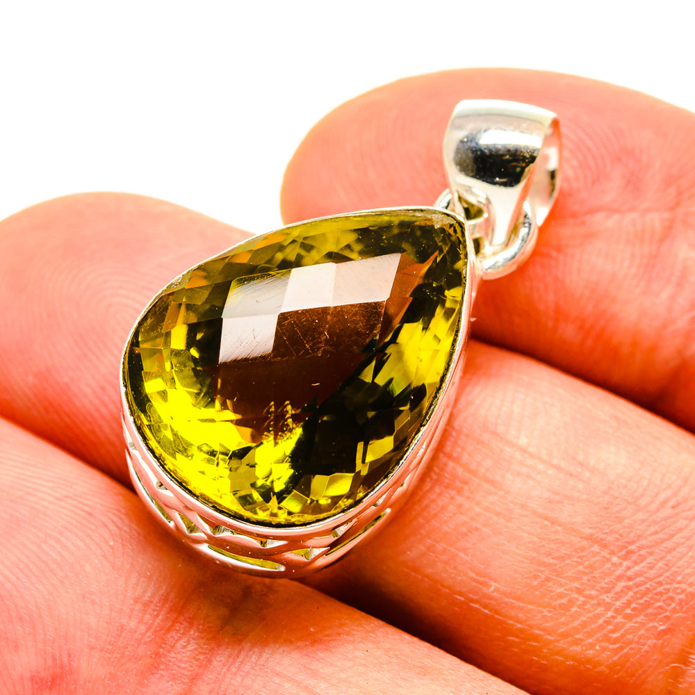 Lemon Quartz Pendants handcrafted by Anasilvercos - PD757210