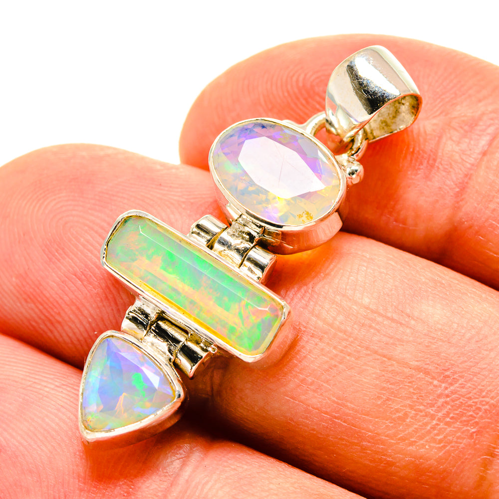 Ethiopian Opal Pendants handcrafted by Anasilvercos - PD757217