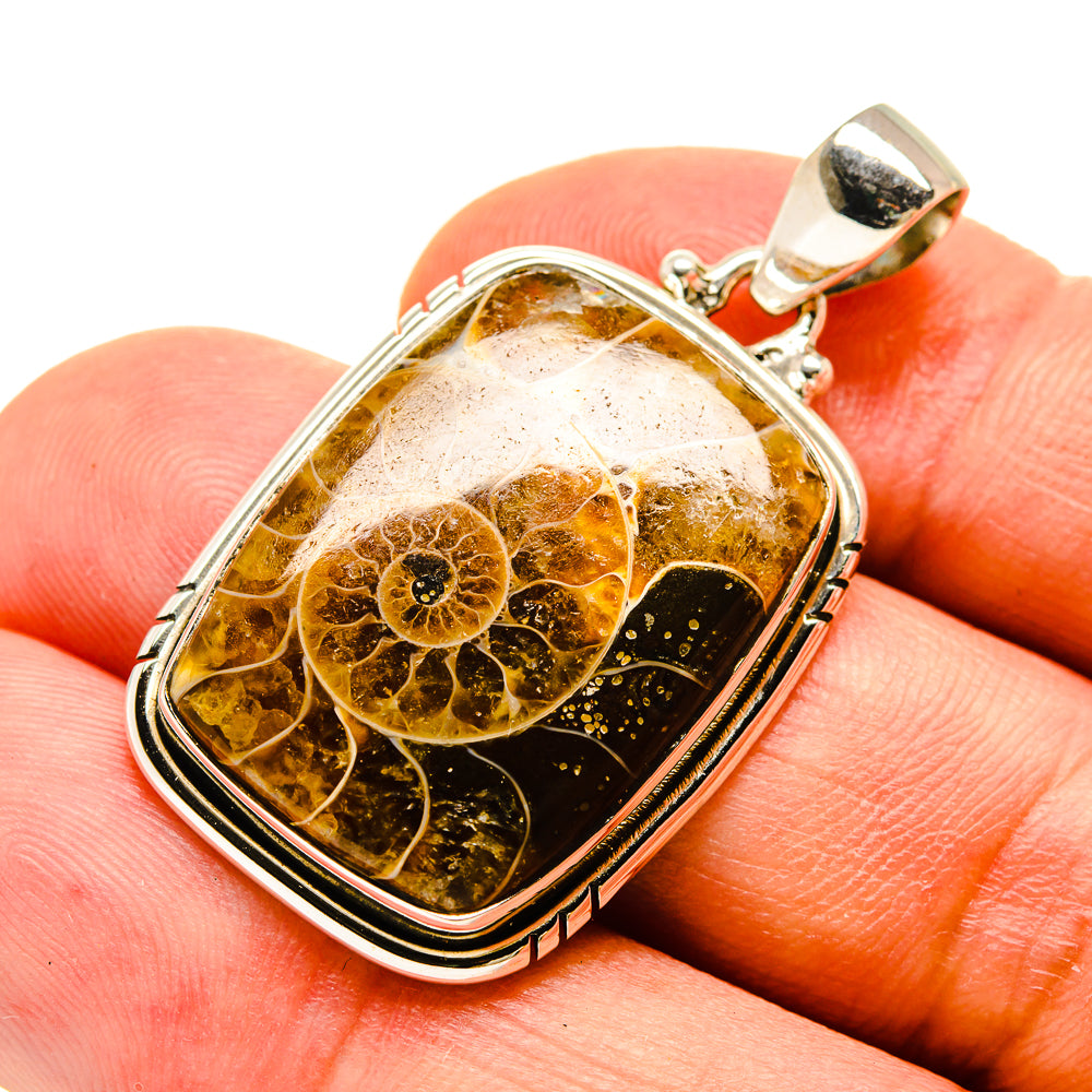 Ammonite Fossil Pendants handcrafted by Anasilvercos - PD757222