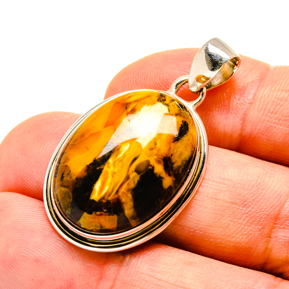 Peanut Wood Jasper Pendants handcrafted by Anasilvercos - PD757223
