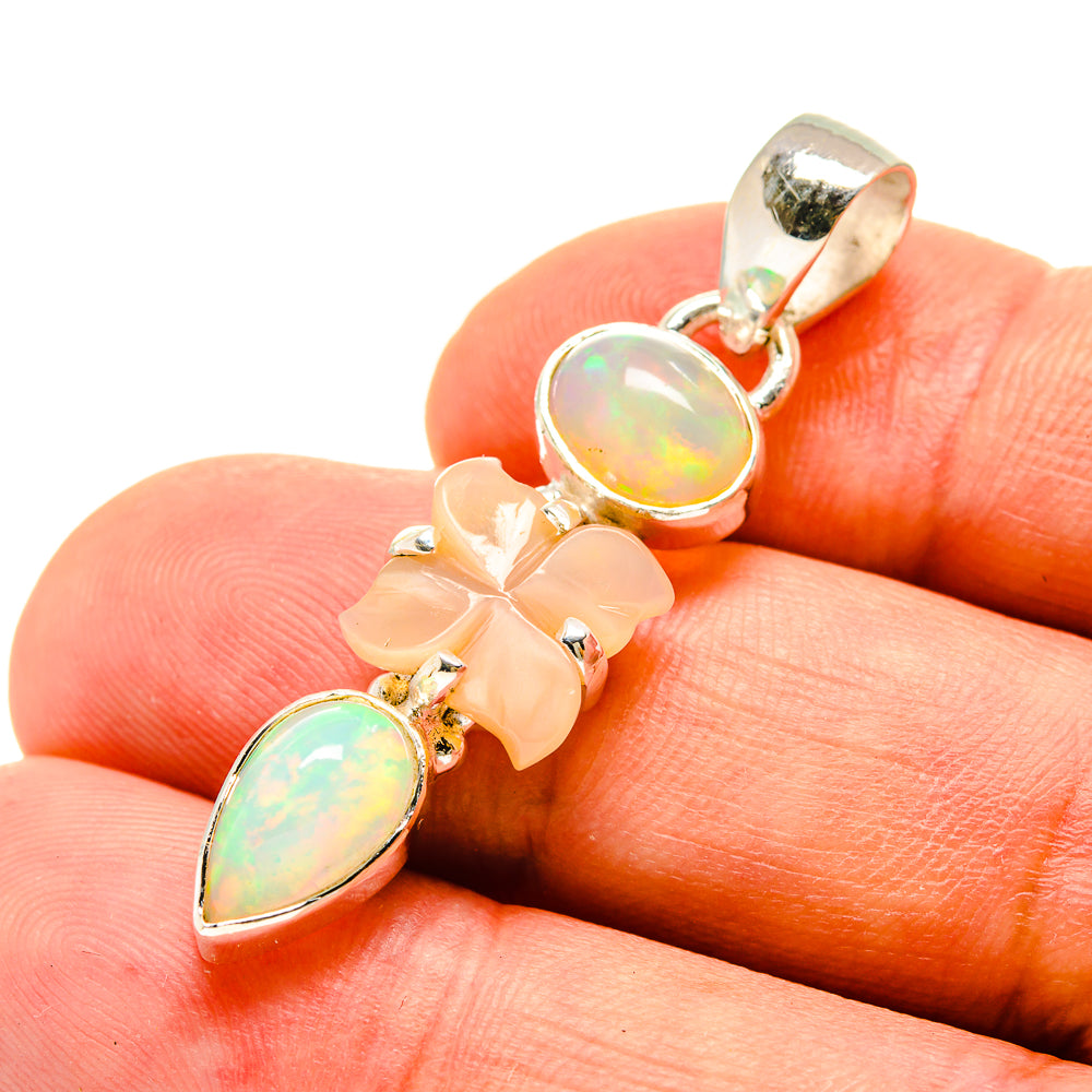 Ethiopian Opal Pendants handcrafted by Anasilvercos - PD757225