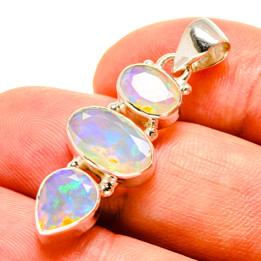 Ethiopian Opal Pendants handcrafted by Anasilvercos - PD757240