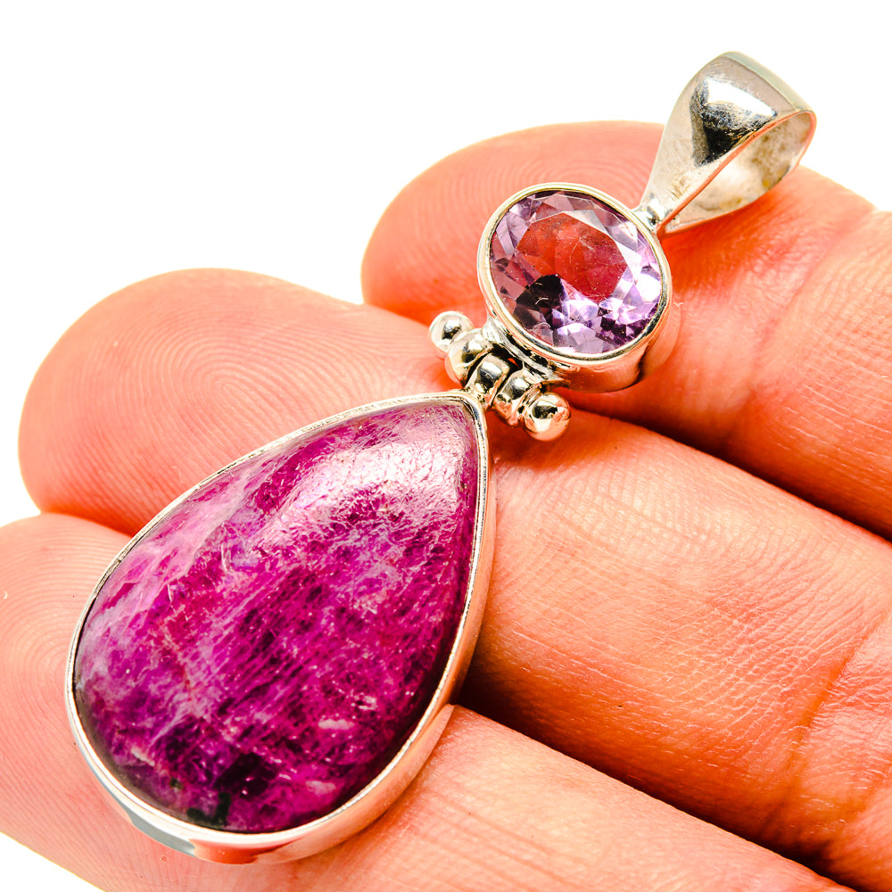 Ruby Zoisite Pendants handcrafted by Anasilvercos - PD757269