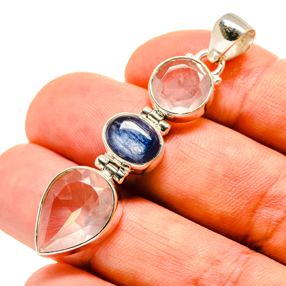 Rose Quartz Pendants handcrafted by Anasilvercos - PD757280