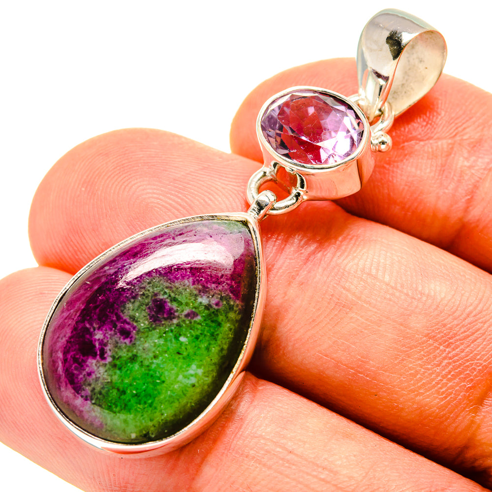 Ruby Zoisite Pendants handcrafted by Anasilvercos - PD757285