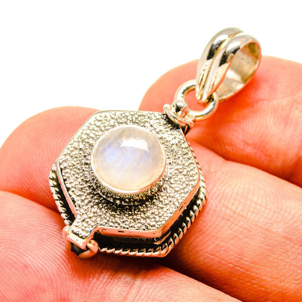 Rainbow Moonstone Pendants handcrafted by Anasilvercos - PD757300
