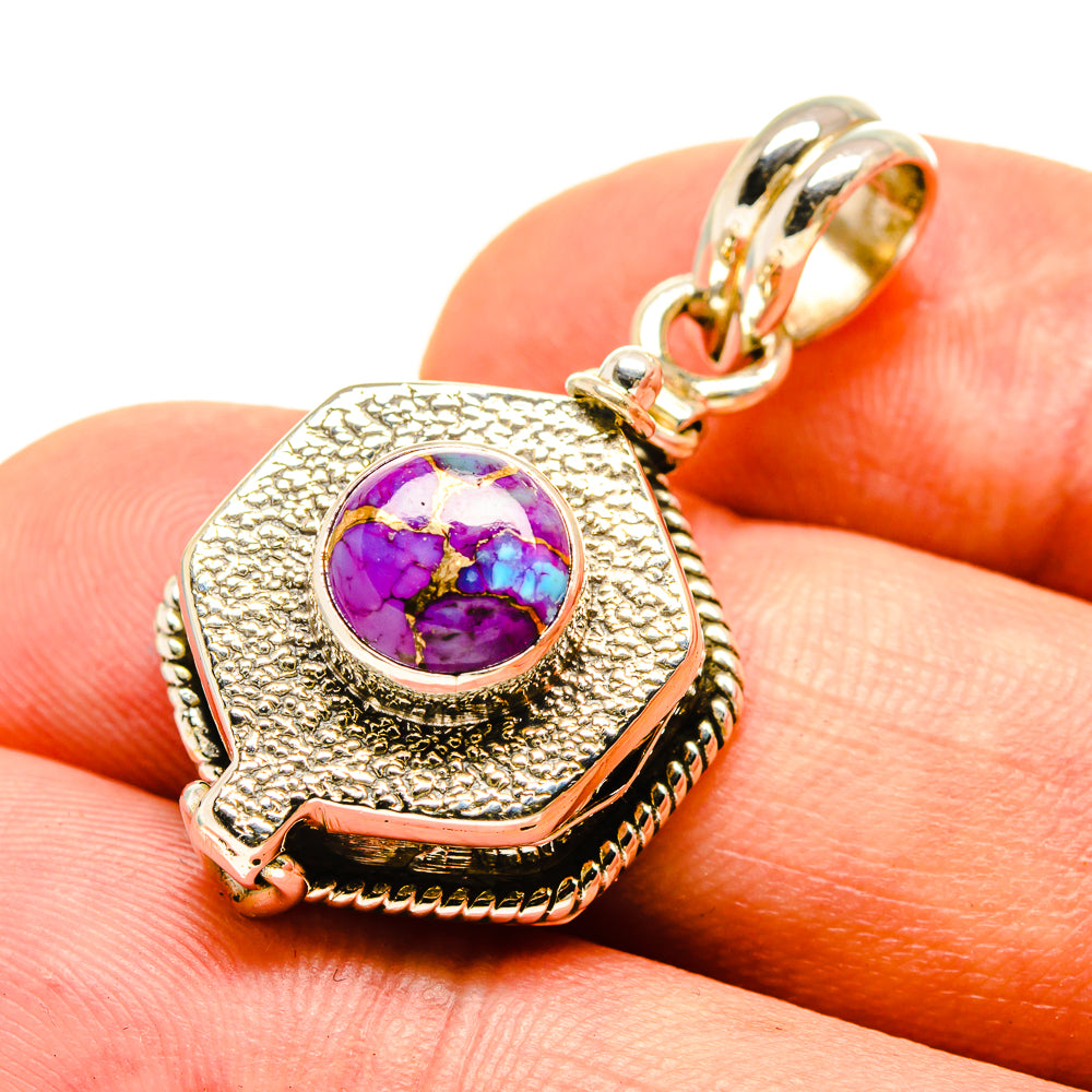 Purple Copper Composite Turquoise Pendants handcrafted by Anasilvercos - PD757301