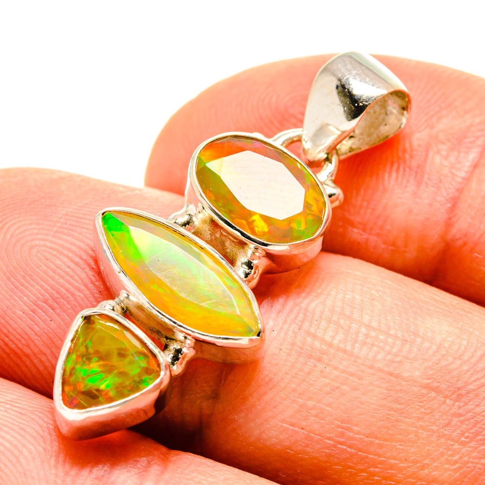 Ethiopian Opal Pendants handcrafted by Anasilvercos - PD757306